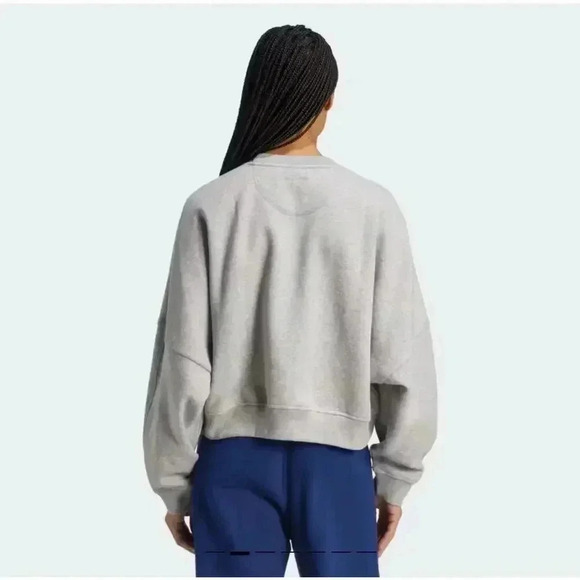 Adidas ESSENTIALS CREW FLEECE SWEATSHIRT Size L - Picture 3 of 10